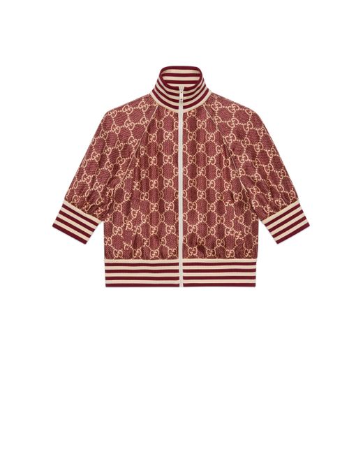 gg supreme print silk jacket