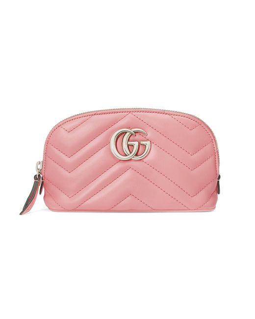 Gucci Pink GG Marmont Cosmetic Case