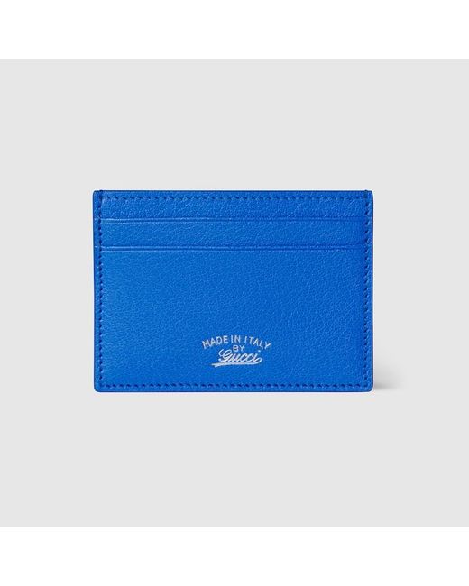 Gucci Blue Lira Card Case, Leather for men