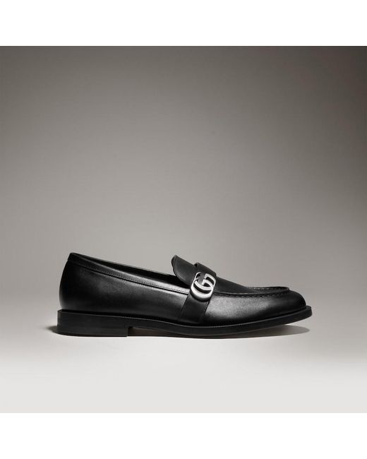 Gucci Black Loafer With Double G, Leather for men