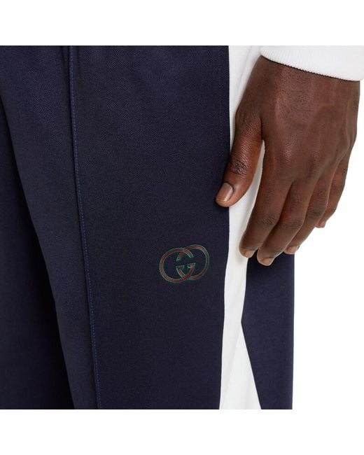 Gucci Blue Technical Jersey Sportswear Pants, Size M, Ready-To-Wear for men