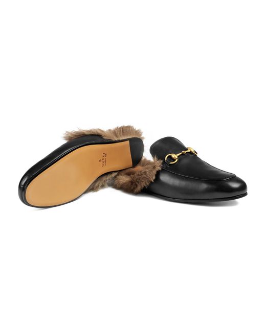 Gucci Princetown Leather Mules in Black Leather (Black) for Men - Lyst