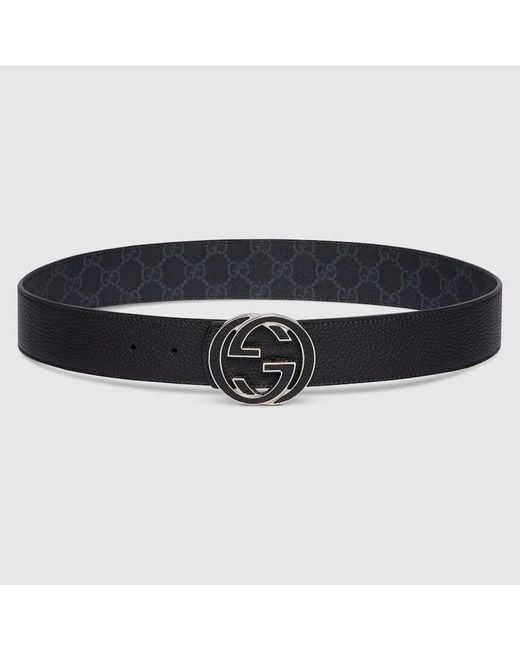 Ceinture Réversible Avec Boucle Gg, Taille 100 Gucci pour homme en coloris Black