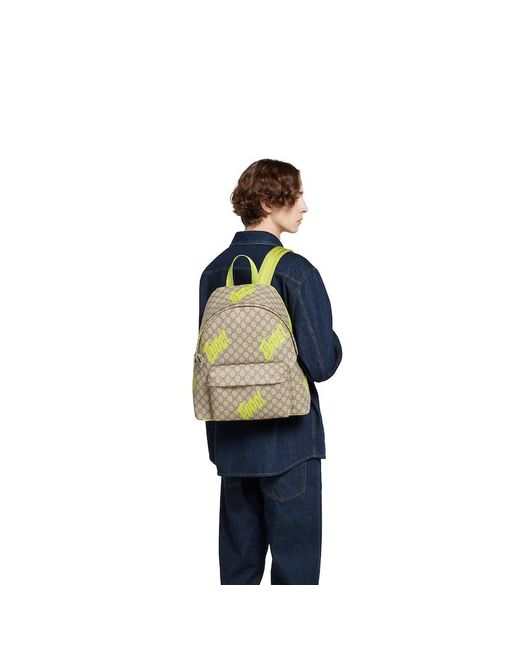 Gucci Mittelgroßer Rucksack Mit Print in Natural für Herren