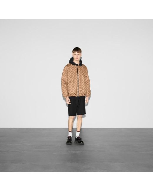 Gucci Brown Reversible Gg Canvas Jacket for men