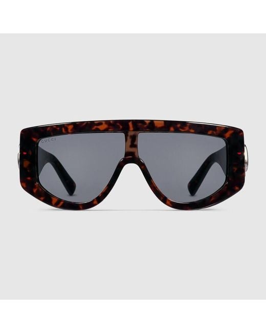 Lunettes De Soleil Rectangulaires Gucci en coloris Black