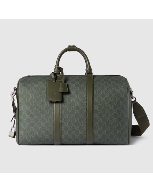Gucci Green Gg Monogram Medium Duffle Bag for men
