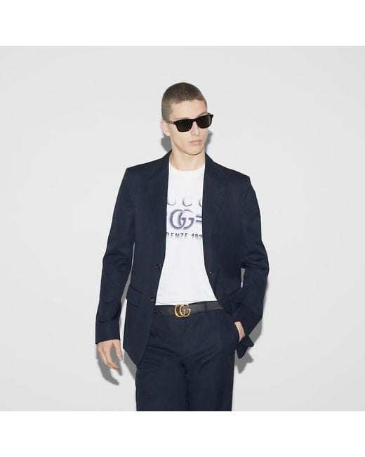 Gucci White Cotton Jersey T-shirt With Print for men