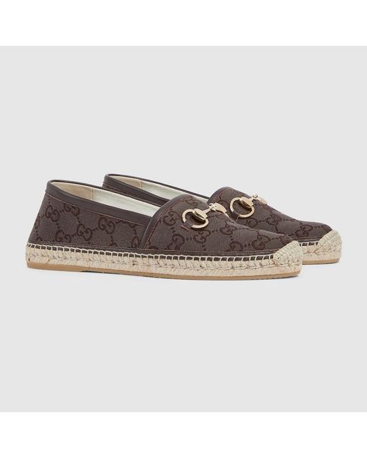 Gucci Brown Espadrille With Horsebit