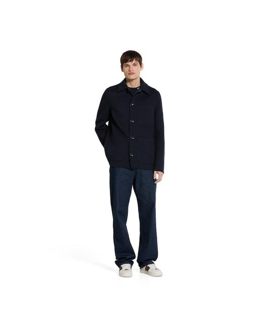 Gucci Blue Wool Double Jacket for men
