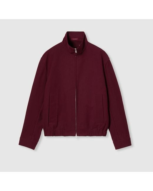Gucci Purple Cotton Gabardine Jacket With Logo for men