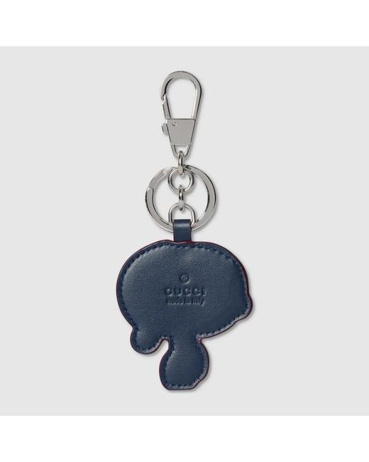 Gucci Blue Keychain With Interlocking G for men