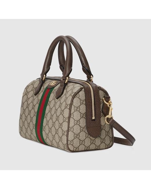 Gucci Brown Ophidia GG Small Top Handle Bag