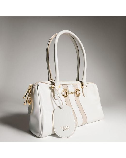 Gucci Natural Borsetto Medium Boston Bag