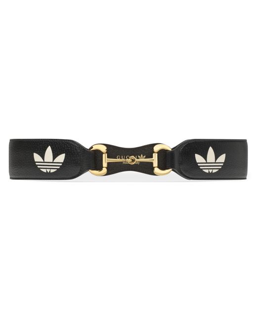 Gucci Adidas X Leather Belt With Horsebit in Black | Lyst