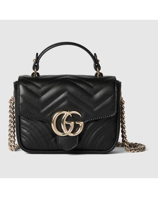 Mini Borsa A Mano Gg Marmont di Gucci in Black