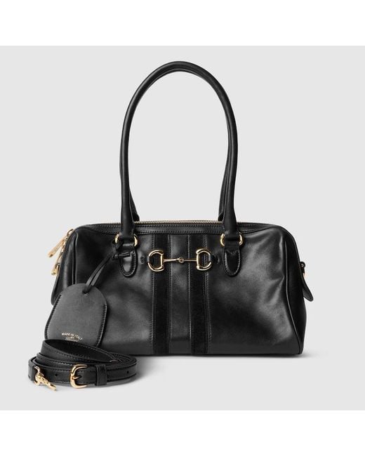 Gucci Black Borsetto Medium Boston Bag