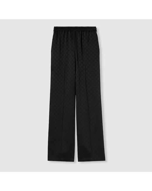 Gucci Black Gg Jacquard Trousers