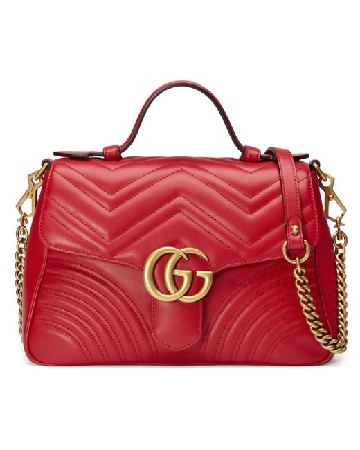 gg small marmont 2.0 matelassé leather top handle satchel