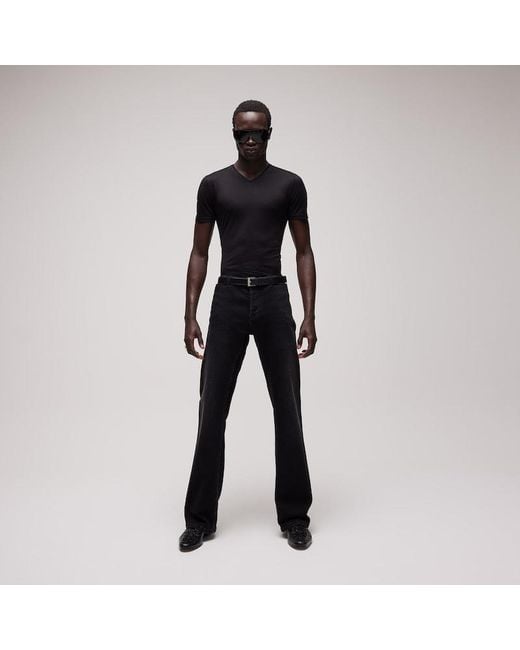 Gucci Black Belt With Squared Buckle, Size 100 for men