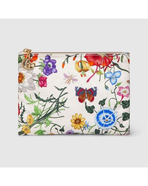 Gucci Blue Gg Marmont Printed Pouch