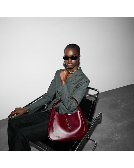 Gucci Red Jackie Medium Shoulder Bag