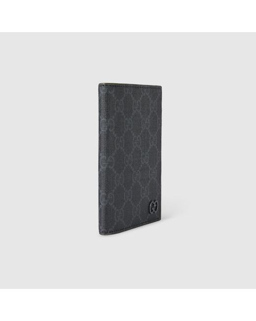 Gucci Black GG Passport Case With GG Detail for men