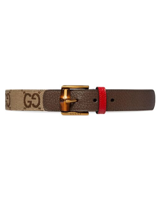 Gucci Natural GG Belt With Bamboo Buckle for men