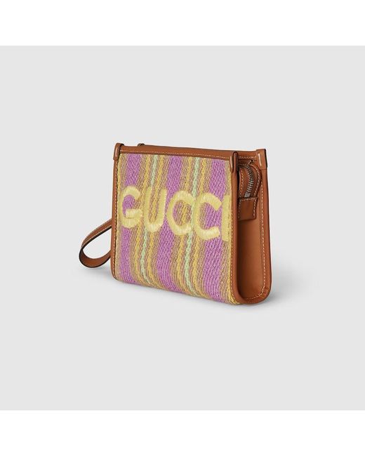 Gucci Pink Pouch With Logo