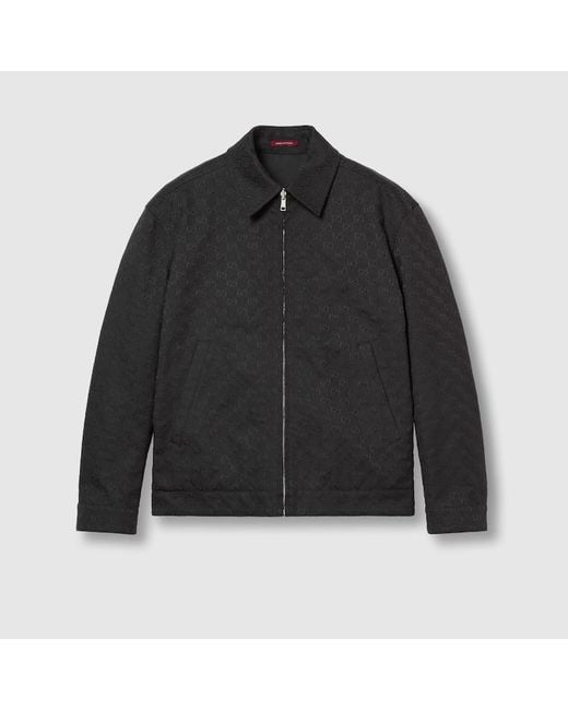 Gucci Black Reversible Nylon And Gg Canvas Jacket for men