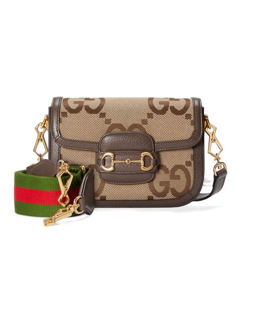 gucci horsebit 1955 gg shoulder bag brown