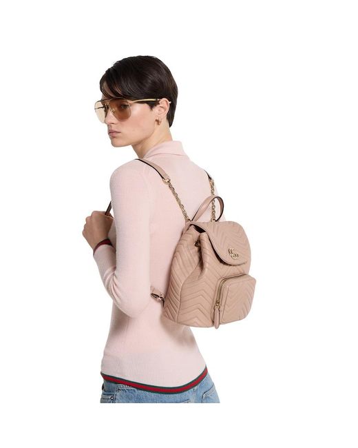 Gucci Pink Gg Marmont Small Backpack