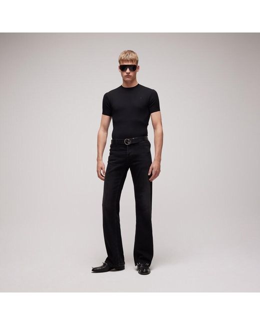 Gucci Black Knit Silk Cotton T-Shirt With Embroidery, Size Xl, Ready-To-Wear for men