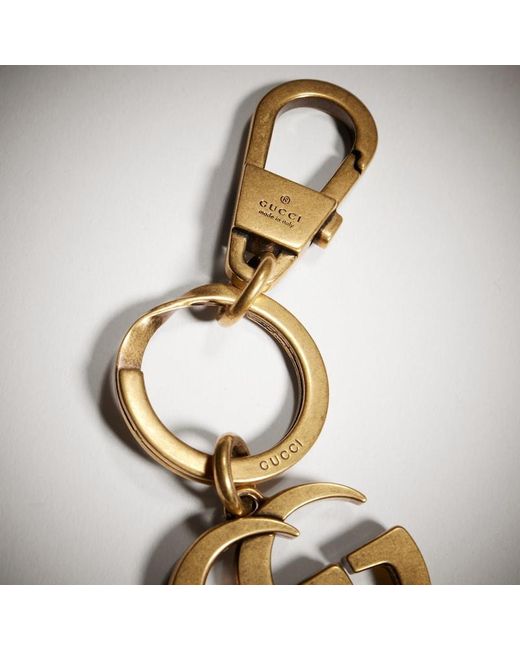 Gucci Metallic Double G Keychain, Metal for men
