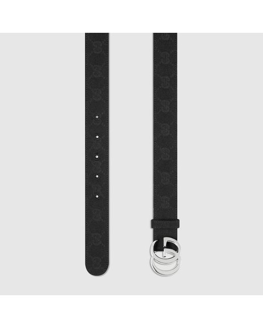Gucci Black Gg Marmont Belt, Size 100