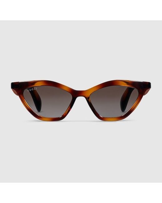 Lunettes De Soleil Œil-De-Chat Gucci en coloris Brown