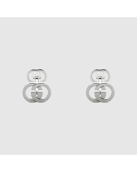 Gucci Metallic Interlocking Cufflinks for men