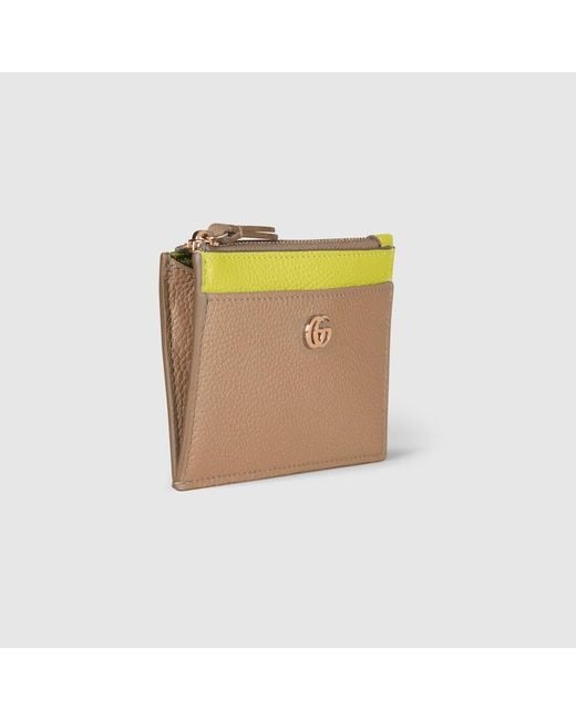 Gucci ダブルG カードケース, ベージュ, レザー Natural