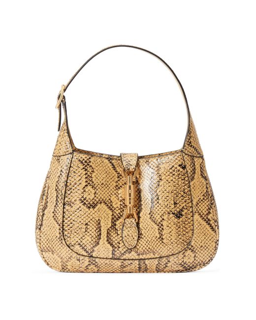 Gucci Jackie 1961 Small Python Bag in Brown | Lyst Australia