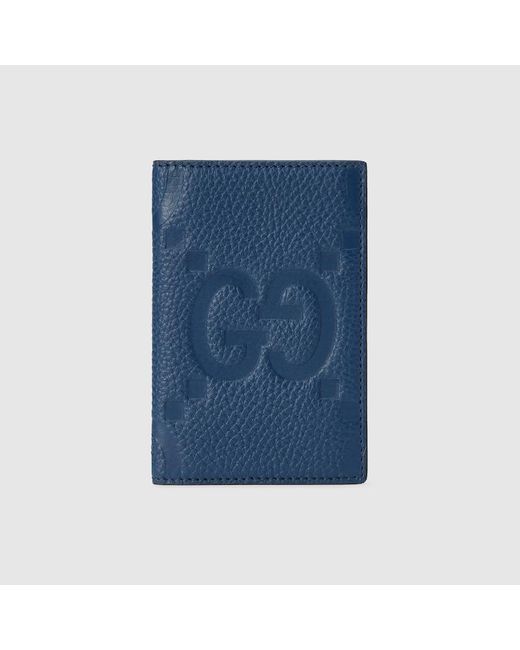 Gucci Blue Jumbo GG Card Case for men