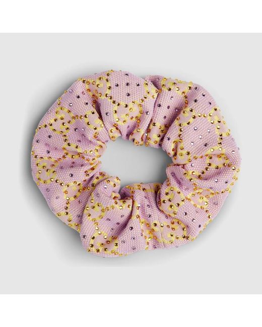 Gucci Pink Scrunchie Aus GG Canvas
