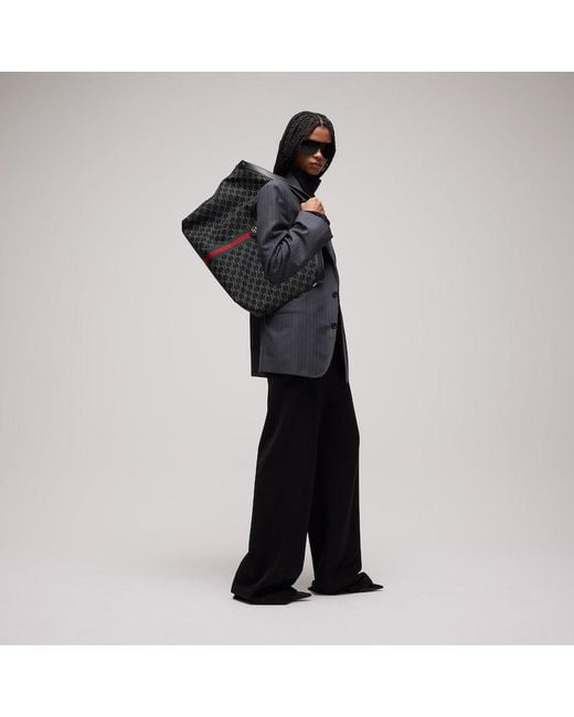 Gucci Black Giglio Large Tote Bag, Fabric