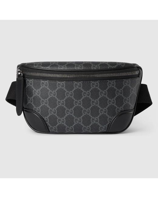 Gucci Black Gg Emblem Small Belt Bag, Gg Canvas for men