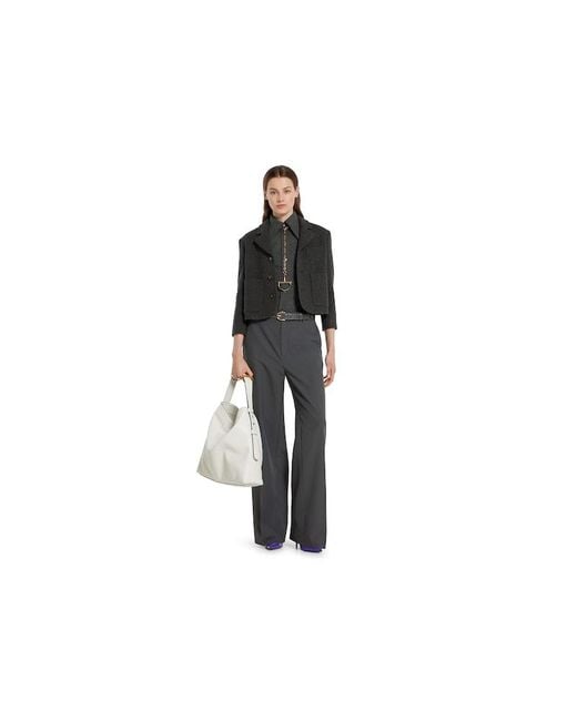 Gucci ヘビーウールフランネル ジャケット, グレー, ウェア Black