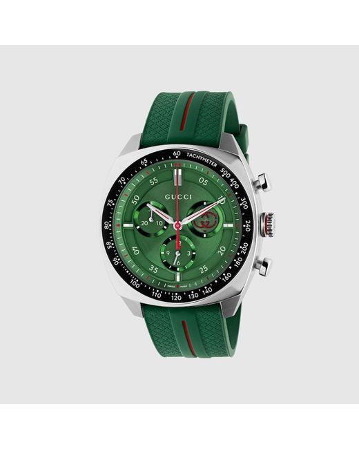 Gucci Interlocking Uhr, 41 Mm in Green für Herren