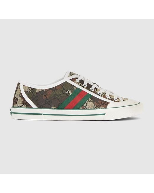 Gucci Black Tennis 1977 Sneaker, Gg Canvas for men