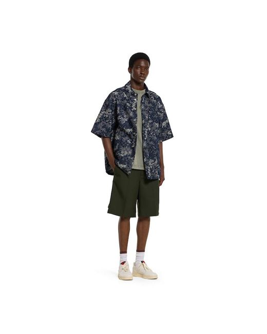 Gucci Blue Gg Jacquard Denim Shirt for men