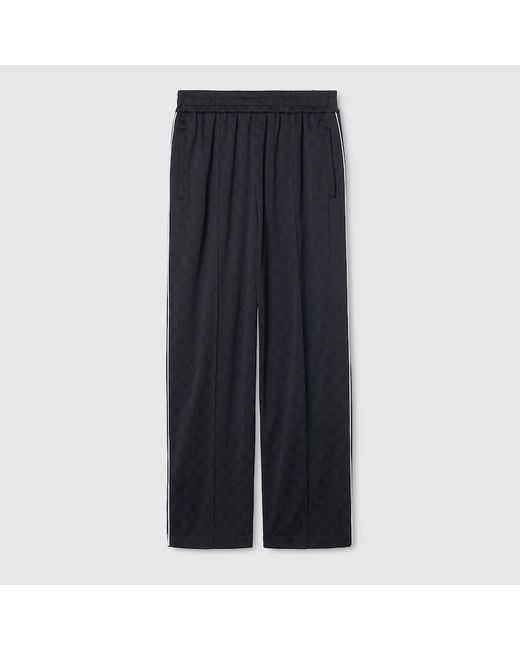 Gucci Blue Gg Nylon And Jersey Pant, Ready-To-Wear for men