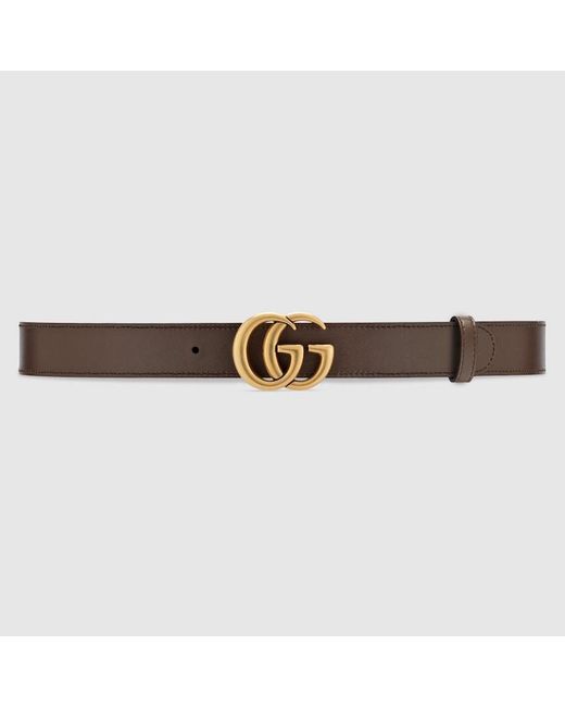 Gucci Natural Gg Marmont Reversible Belt, Gg Canvas