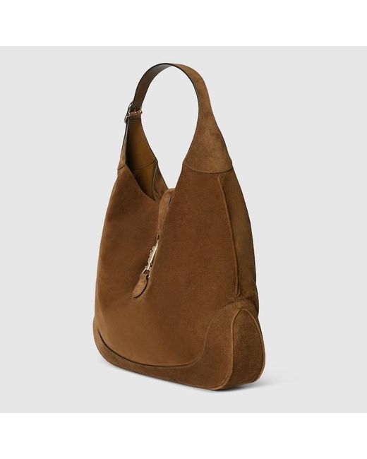 Gucci 〔グッチ ジャッキー ジョルノ〕ショルダーバッグ, ブラウン, スエード Brown